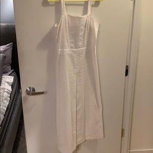 White wide legged jumpsuit